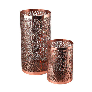 Portavelas Votivo de Hierro Metálico con Acabado Dorado, Diseño Elegante para Decoración del Hogar, Eventos Interiores y Exteriores y Bodas - Product Image 4