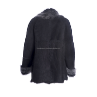 Manteau long en cuir de mouton et fourrure de mouton bleu marine foncé tendance 2026 pour femme, haute qualité, grande taille, mode hiver chauffante