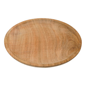 Plato de servicio de forma redonda de madera de acacia Platos y platos ecológicos de color natural para el hogar y hoteles - Product Image 3