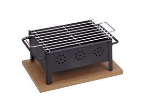 Griglia barbecue da tavolo, acciaio inossidabile, 30x25 cm (Sauvic 2906) - Product Image 1