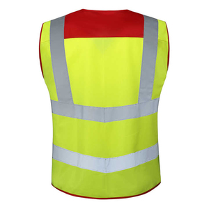 100% poliéster ANSI Clase 1 chaleco de seguridad reflectante impermeable para trabajadores de la construcción con logotipo personalizado - Product Image 6