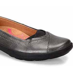 Mocassini Comfortiva Renee da Donna in Pelle e Tessuto, Colore Peltro, Punta Chiusa, Misura 6 D(W) US, Antiscivolo, Tinta Unita, Autunnali, Slip-On - Product Image 3