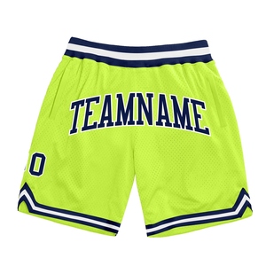 Industrie Direct Engro Sportswear Short de basket-ball personnalisé néon vert marine-blanc authentique Short de basket-ball rétro - Product Image 1