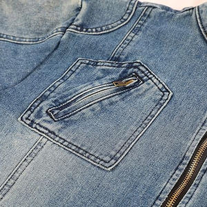 Prix de gros, logo personnalisé, denim et vestes en jean de couleur unie, veste en jean en coton, streetwear pour homme - Product Image 3