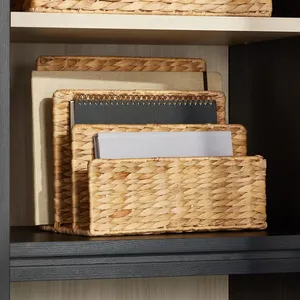 ที่เก็บของบนโต๊ะทำงานแบบมินิมอล ทำจากผักตบชวา ทอมือ เป็นมิตรกับสิ่งแวดล้อม สำหรับสำนักงาน ขายส่ง ผลิตในเวียดนาม - Product Image 5