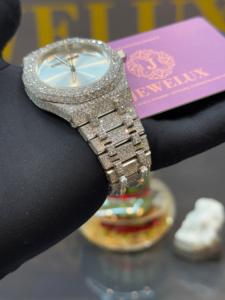 Reloj de Pulsera de Acero Inoxidable con Cuarzo en Tono Oro Rosa de Lujo en Oferta, con Diamantes Moissanite VVS Mejorados, Movimiento Mecánico, Resistente al Agua - Product Image 3