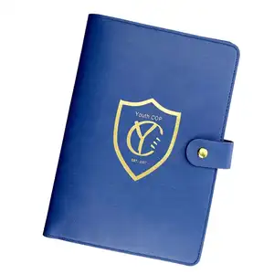 Al por mayor cuaderno diario cubierta logotipo personalizado estampado en oro