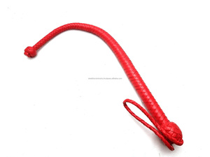 Leather Hunter <b>Flogger</b> BDSM Bullwhip 3 Foot Plaited Comfortable Grip Head leather whip <b>Floggers</b> Genuine Leather - Product Image 5