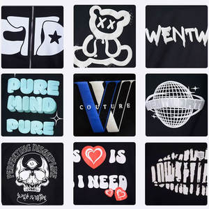 เสื้อฮู้ดแบบกำหนดเองคลาสสิกสำหรับผู้ชายผ้าฝ้าย100% น้ำหนักมากพิมพ์ลายพัฟโอเวอร์ไซส์ - Product Image 6