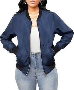 Chaqueta ligera informal de manga larga para mujer Outwear con bolsillos con un estilo informal - Product Image 1