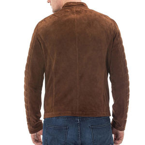 แจ็กเก็ตหนังแพะแท้แจ็กเก็ตหนังกลับสำหรับผู้ชาย - Product Image 5