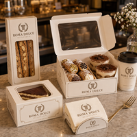 Boîtes à bagels AT PACK, emballages biodégradables pour cupcakes avec impression offset, pour l'emballage de gâteaux et de muffins, contenants alimentaires