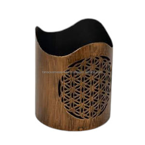 Portavelas de luz en T de Metal chapado en oro antiguo hecho a mano con diseño Floral elegante Ideal para bodas Decoración de festivales - Product Image 5