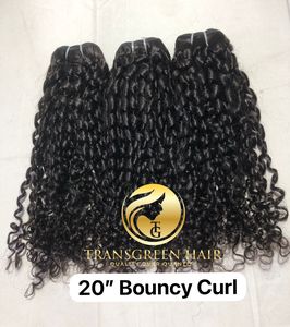 Exportation Top Vente Produit 100% Vierge Indienne 20 "Bouncy Curly Bundles Avec Fermeture Extension de Cheveux Humains Donneur Unique Cheveux - Product Image 2