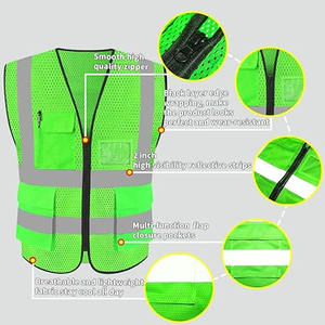 Chaqueta de trabajo con múltiples bolsillos para construcción Chaleco DE SEGURIDAD reflectante alto - Product Image 4