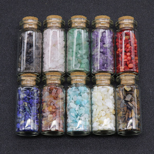 Polished Drift Bottle Feng Shui <strong>Stone</strong> Demagnetizing Irregular <strong>Jade</strong> Crystal Agate Gravel for Wishing Bottle Gift - Product Image 2