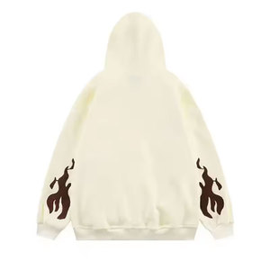 Sudadera con capucha térmica transpirable de algodón con cremallera y logotipo personalizado de tendencia para hombre - Product Image 5