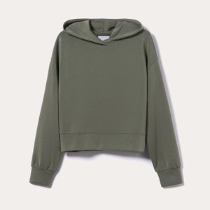 เสื้อฮู้ดสวมหัวรุ่น Cropped สำหรับผู้หญิงฤดูหนาวโลโก้ด้านหน้าพิมพ์ลายตามสั่ง100% ผ้าฝ้ายน้ำหนักเบากิจกรรมกลางแจ้งลำลอง - Product Image 1