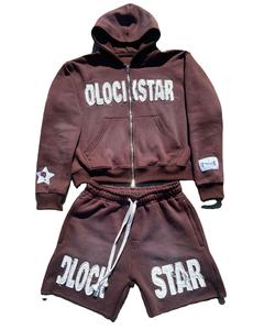 Conjunto de Sudadera con Capucha y Pantalones Cortos de Talla Grande, Chándal con Logo de Sarga, Parches Personalizados, Sui - Product Image 2