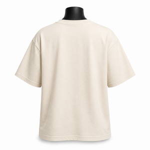 Camiseta de Algodón Grueso Personalizada para Mujer, Estilo Holgado con Hombros Caídos, Informal - Product Image 2