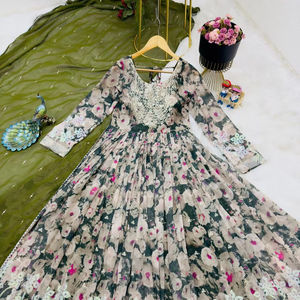 เครื่องประดับอินเดียปักเลื่อมลายดอกไม้หลายสีสำหรับงานปาร์ตี้ - Product Image 1