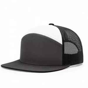 Gorra deportiva con logotipo Material de calidad Unisex ajustable 7 paneles Puff diseño de impresión Color personalizado contraste malla gorra de camionero al por mayor - Product Image 2