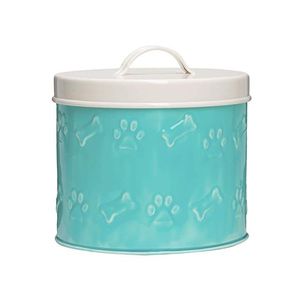 Compact round metal kitchen canister with airtight lock lid perfect for storing <b>tea</b> <b>coffee</b> <b>sugar</b> powder - Product Image 3