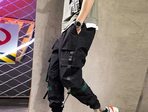 Pantalones cargo de talla grande con logotipo personalizado al por mayor, pantalones para correr con cintura elástica para hombre, pantalones y pantalones para hombre recién llegados - Product Image 3