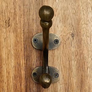 Ganchos de pared de Hierro y Latón antiguo hechos a mano para puerta de baño, ganchos decorativos para abrigos, sombreros, perchas para toallas para ropa, aluminio duradero - Product Image 4