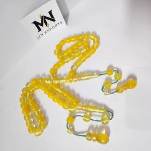 ลูกประคำ 33 เม็ด ทำจากเรซิ่นสีฟ้าอมเขียว สำหรับสวดมนต์ ของมุสลิม - Product Image 1