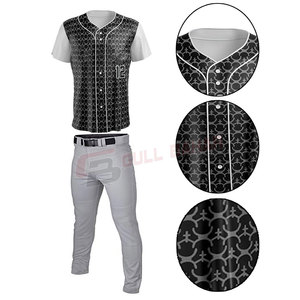 Ensemble maillot et pantalon de baseball à boutons complets de haute qualité uniforme respirant pour les équipes professionnelles et amateurs - Product Image 6