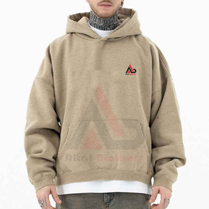 Sudadera con Capucha de Algodón 100% para Hombre, con Logotipo Bordado en 3D de Alta Calidad, 500g, Otoño, ODM - Product Image 3