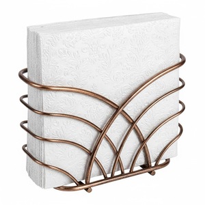 Servilletero de Metal de Diseño Moderno, Acabado Dorado, Hecho a Mano, para Decoración de Mesa de Cocina y Hogar - Product Image 2