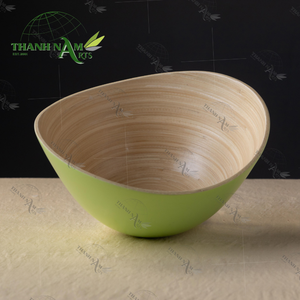 ชุดชามสลัดไม้ไผ่สไตล์เวียดนามเครื่องครัวแบบใช้แล้วทิ้งเคลือบแลคเกอร์ธรรมชาติแบบใช้แล้วทิ้งสำหรับงานปาร์ตี้ขายส่ง - Product Image 3