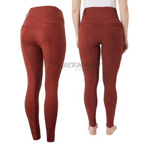 Collants d'équitation pour femmes en tissu doux entraînement équestre taille haute conception offrant un soutien confortable et rester en place - Product Image 4