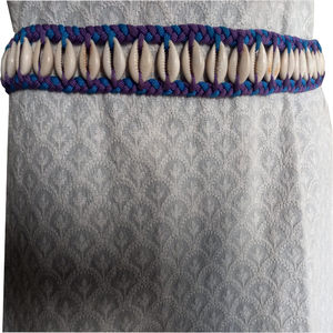 Coquille de coton perlé ceinture pour femmes mode noir sac blanc Western OEM Logo Style boucle tissu emballage pièces couleur royaume-uni - Product Image 2