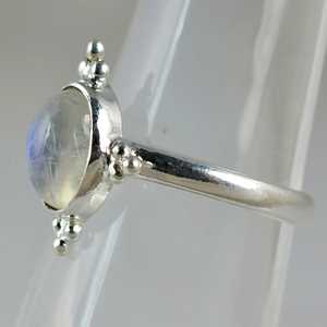 Rainbow Moonstone 925 Sterling Silver Handmade Statement Ring Men's Boho June Birthstone Jewelry Perfect Gift for Her Birthday - Product Image 5