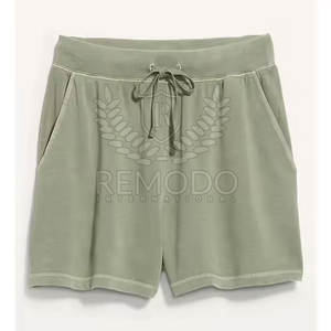 Pantalones cortos de mujer con lavado ácido y estiramiento suave Pantalones cortos de mujer de estilo veraniego de cintura alta de buena calidad - Product Image 1