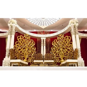 มณฑปงานแต่งงานแบบเปิดราคาประหยัดสำหรับขาย มณฑปงานแต่งงานแบบเปิดสองเสา มณฑปงานแต่งงานแบบไฟเบอร์สองเสาที่เป็นเอกลักษณ์สำหรับงานแต่งงานในชิคาโก - Product Image 1