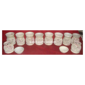 เตาน้ำมันหอมระเหยสไตล์งานแกะสลักทำจากหินสบู่ธรรมชาติสำหรับตกแต่งบ้านและใช้งานอเนกประสงค์ - Product Image 1