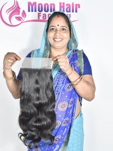 Véritable Nouveau Bon Produit Qualité Cheveux Humains Indiens Naturels Fermeture Bodywave Doux Soyeux Machine Double Trame Vente En Ligne Par Vendeur - Product Image 5