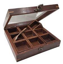 Boîte à épices en bois de qualité d'exportation directe d'usine ensemble Style Unique comprenant des conteneurs en verre de cuillère outils d'épices d'herbes pour la cuisine - Product Image 4