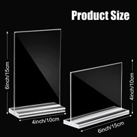 Présentoir de panneaux de table de style portrait A4 Présentoir de menus double face Cadre photo publicitaire vertical Porte-brochures