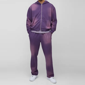 Chándales lavados con ácido sólido de último estilo para fabricante Spring Top que ofrece servicios OEM - Product Image 4