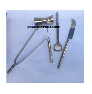 Juego de Cubiertos de acero inoxidable con mango de diseño martillado dorado, esparcidor Manual de mantequilla de queso para restaurante, Hotel, uso de servicio - Product Image 3