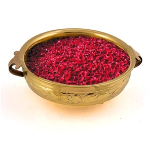 Urli rond en fer martelé 2026 avec feuilles, idéal pour la décoration intérieure et les tables de fête, en promotion au meilleur prix - Product Image 1