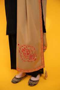 Hot Selling Handmade Elegant Thick Warm Women's Winter Pashmina <b>Shawl</b> Knitted Head Wraps Long Solid <b>Silk</b> Ethnic - Product Image 3