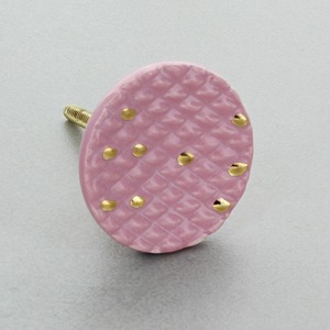 ลูกบิดเซรามิกสีฟ้าพร้อมลายจุดสีทองดีไซน์เนอร์เหมาะสำหรับตู้ครัวเฟอร์นิเจอร์ห้องนอนและตู้จากอินเดีย - Product Image 3