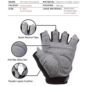 La mejor calidad, logotipo personalizado, venta al por mayor por un buen fabricante, nuevo estilo, el mejor material con la mejor tarifa para guantes de fitness para gimnasio, tarifa baja - Product Image 4