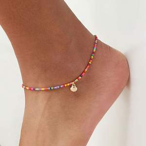 Handmade Seed Beads Foot <b>Chain</b> Anklet Seed Beads Beaded Anklets with CharmAccept Custom Design Anklets - Product Image 4